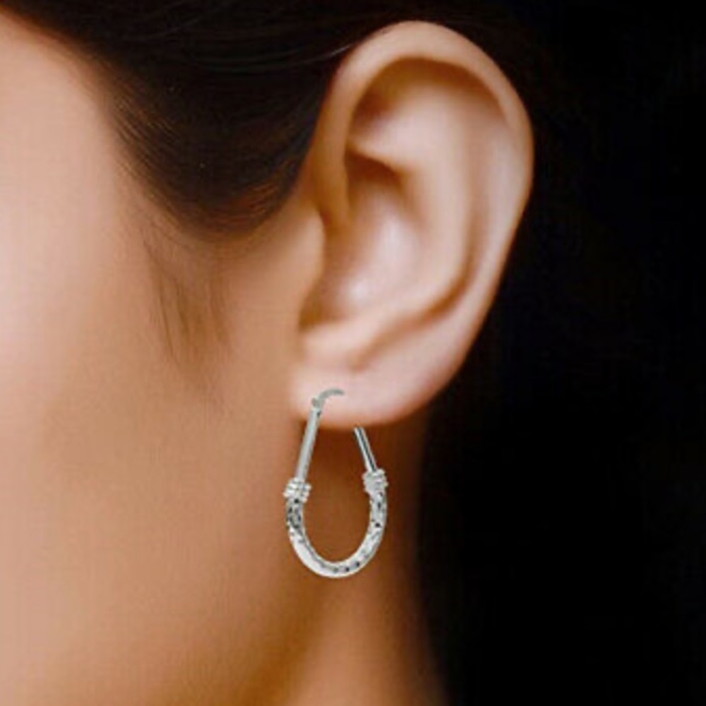 NEW Sterling silver Pear shape Earrings - Picture 4 of 4